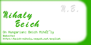 mihaly beich business card